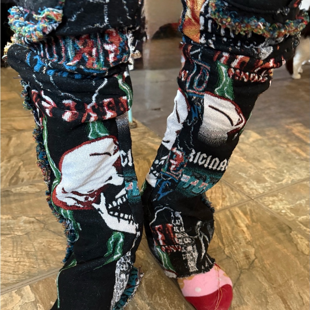 Rockstar Original Multicolor Patchwork Cargo Skin… - image 4